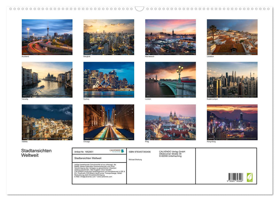 Stadtansichten Weltweit (CALVENDO Wandkalender 2026)