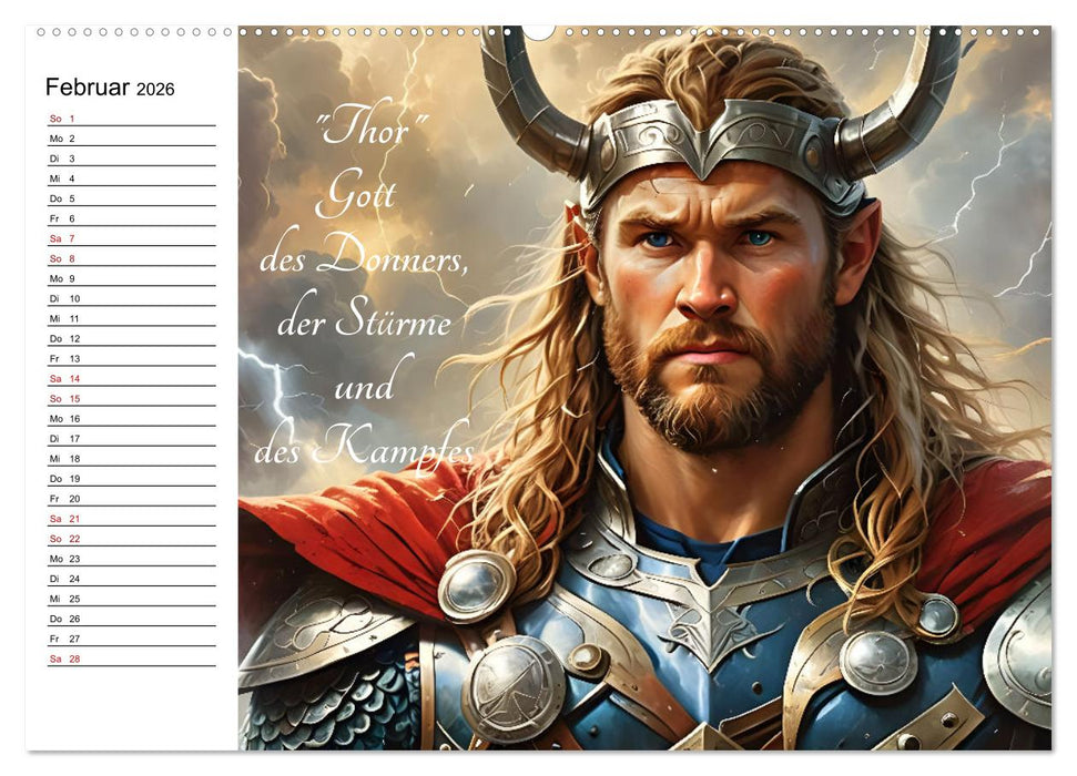 Unsterbliche Mythen des Nordens (CALVENDO Wandkalender 2026)