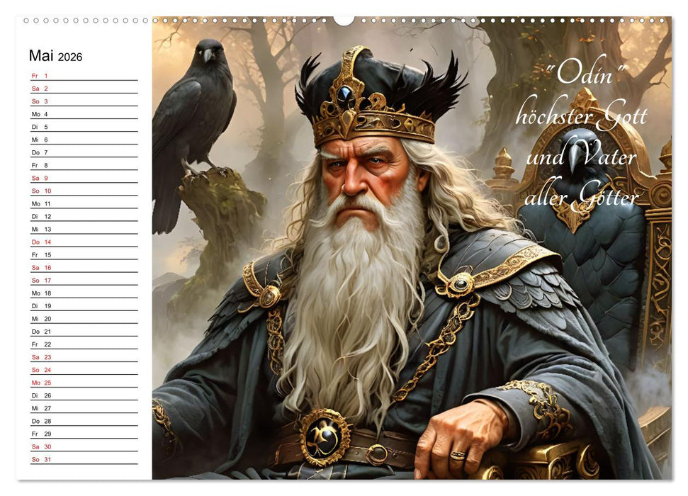 Unsterbliche Mythen des Nordens (CALVENDO Wandkalender 2026)