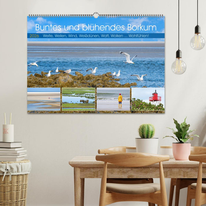 Buntes und blühendes Borkum (CALVENDO Wandkalender 2026)