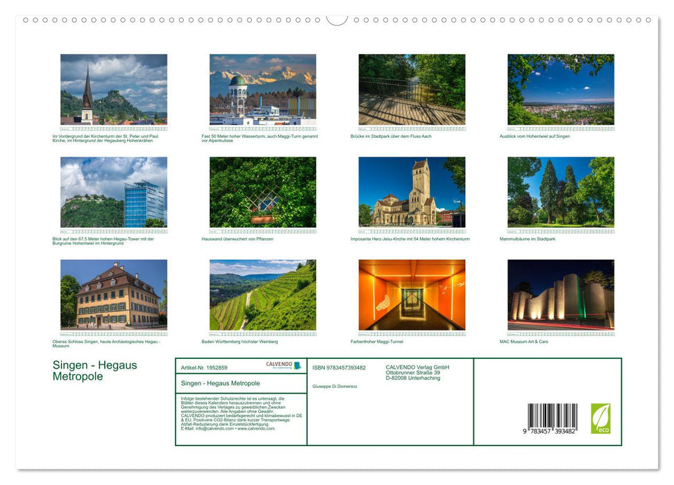 Singen - Hegaus Metropole (CALVENDO Premium Wandkalender 2026)