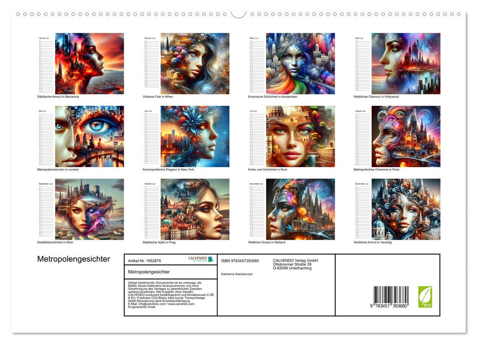 Metropolengesichter (CALVENDO Premium Wandkalender 2026)