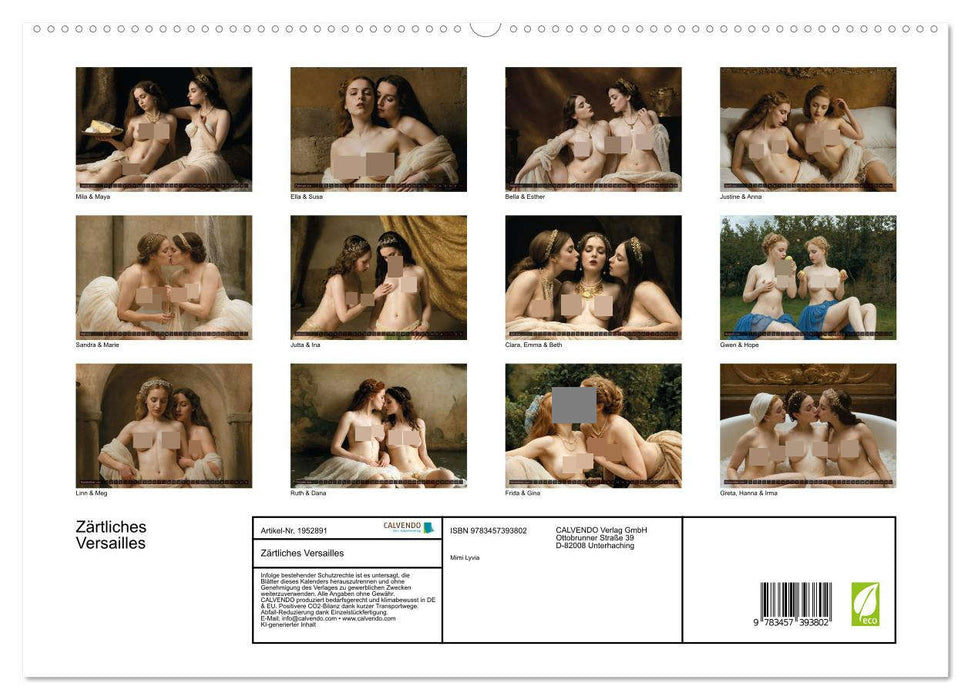 Zärtliches Versailles (CALVENDO Premium Wandkalender 2026)