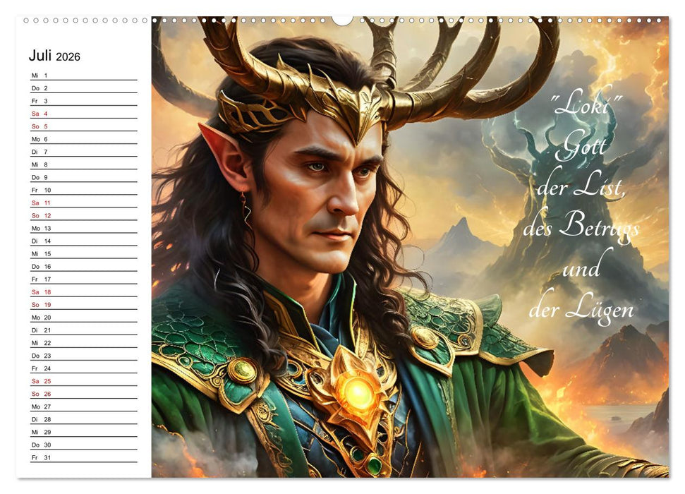 Unsterbliche Mythen des Nordens (CALVENDO Premium Wandkalender 2026)