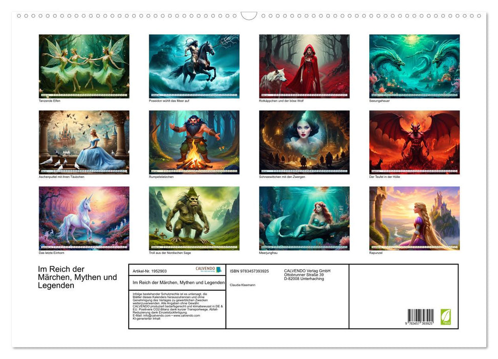 Im Reich der Märchen, Mythen und Legenden (CALVENDO Wandkalender 2026)