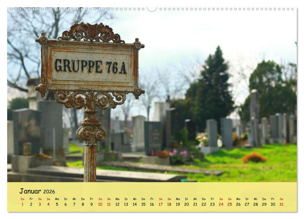Am Zentralfriedhof in Wien (CALVENDO Premium Wandkalender 2026)