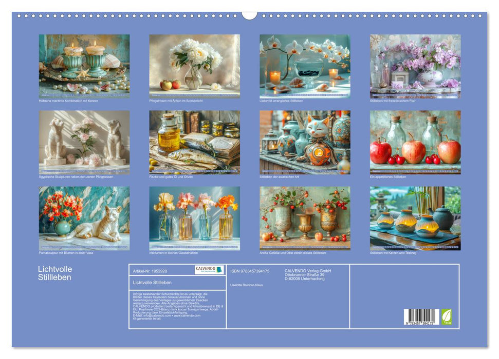 Lichtvolle Stillleben (CALVENDO Wandkalender 2026)