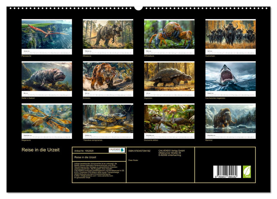 Reise in die Urzeit (CALVENDO Premium Wandkalender 2026)