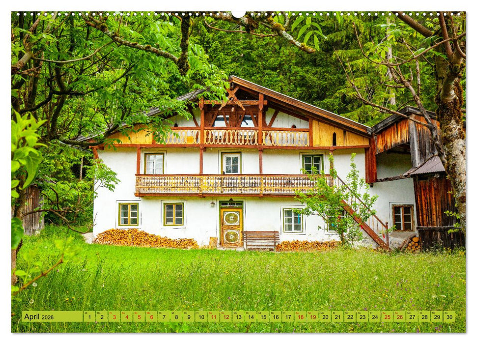 Historische Bauernhäuser im Tiroler Leutaschtal (CALVENDO Wandkalender 2026)