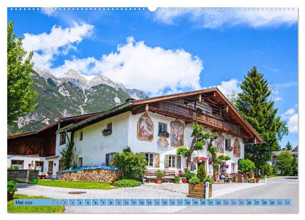 Historische Bauernhäuser im Tiroler Leutaschtal (CALVENDO Wandkalender 2026)