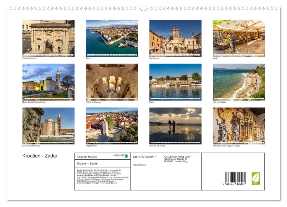 Kroatien - Zadar (CALVENDO Premium Wandkalender 2026)