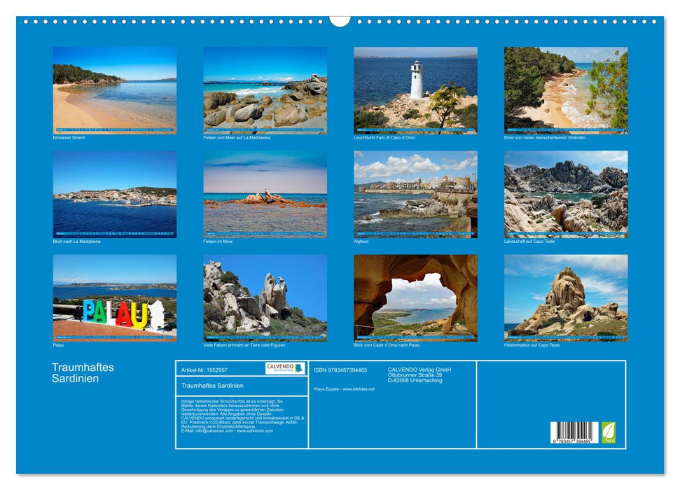 Traumhaftes Sardinien (CALVENDO Wandkalender 2026)