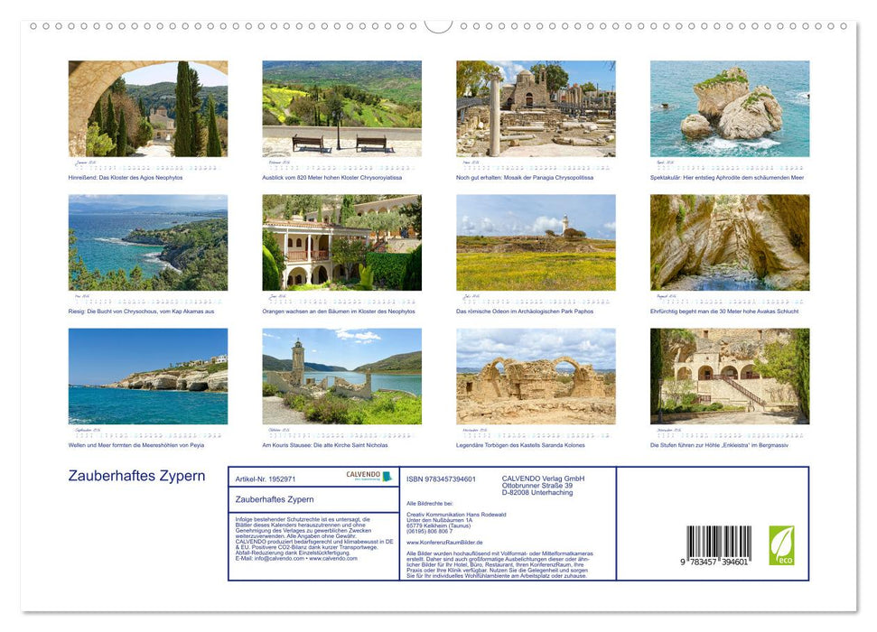 Zauberhaftes Zypern (CALVENDO Premium Wandkalender 2026)