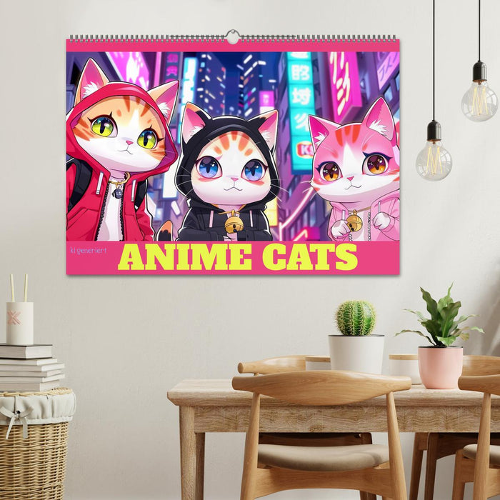 Anime Cats (CALVENDO Wandkalender 2026)