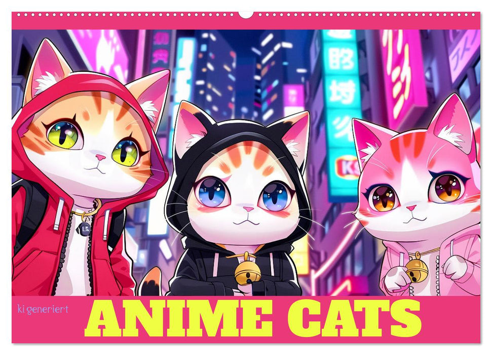 Anime Cats (CALVENDO Wandkalender 2026)