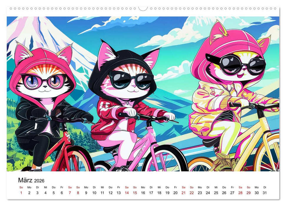 Anime Cats (CALVENDO Wandkalender 2026)