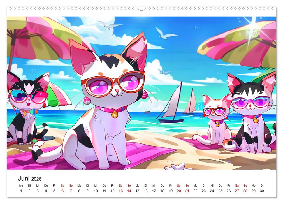 Anime Cats (CALVENDO Wandkalender 2026)