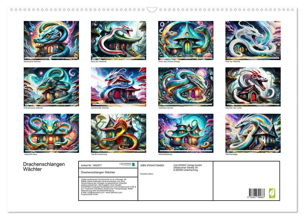 Drachenschlangen Wächter (CALVENDO Wandkalender 2026)
