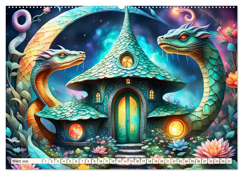 Drachenschlangen Wächter (CALVENDO Wandkalender 2026)