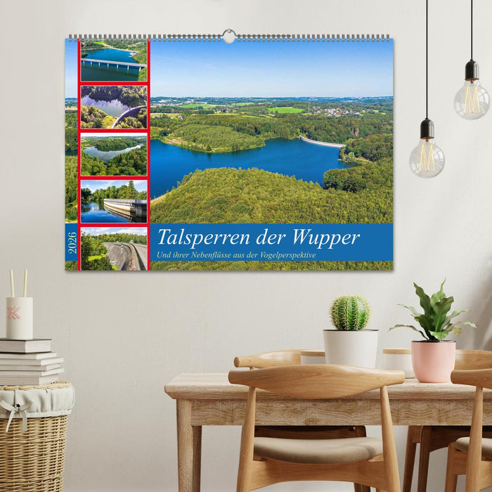 Talsperren der Wupper und ihrer Nebenflüsse aus der Vogelperspektive (CALVENDO Wandkalender 2026)