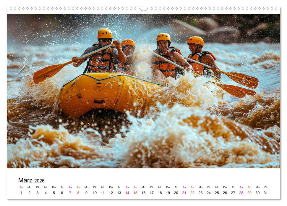 Rafting für Mutige (CALVENDO Premium Wandkalender 2026)
