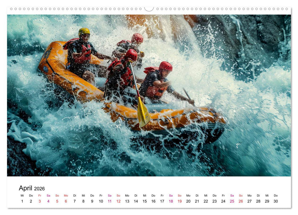 Rafting für Mutige (CALVENDO Premium Wandkalender 2026)