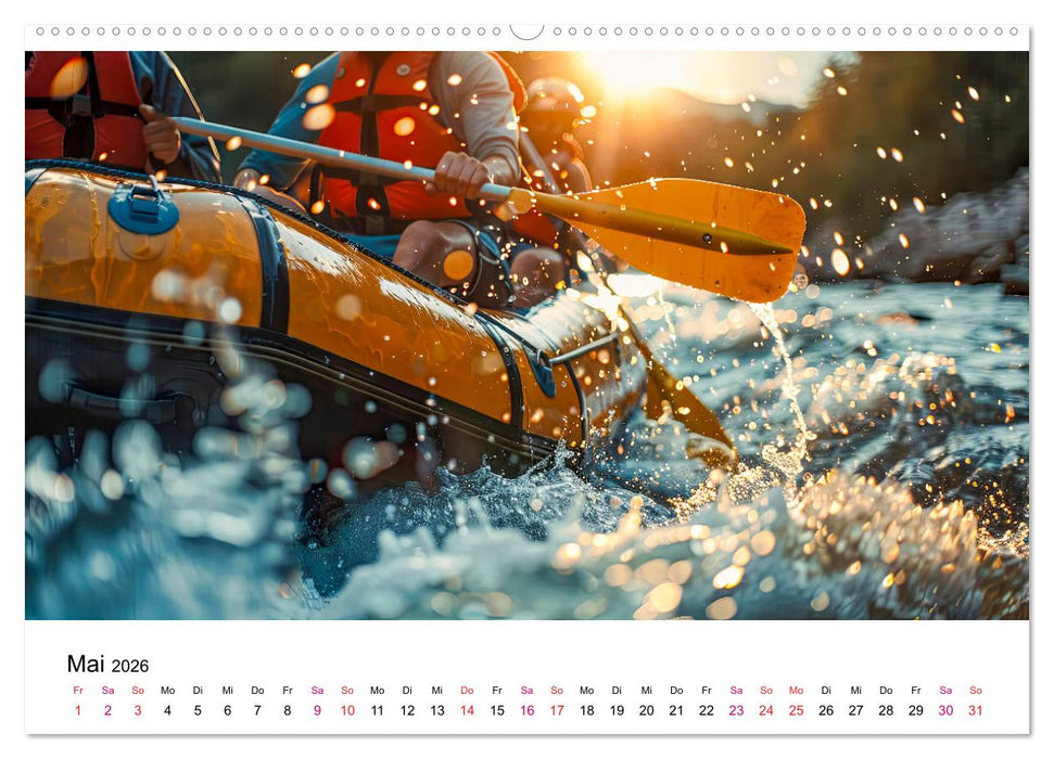 Rafting für Mutige (CALVENDO Premium Wandkalender 2026)