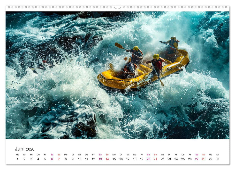 Rafting für Mutige (CALVENDO Premium Wandkalender 2026)