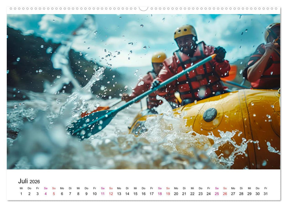 Rafting für Mutige (CALVENDO Premium Wandkalender 2026)