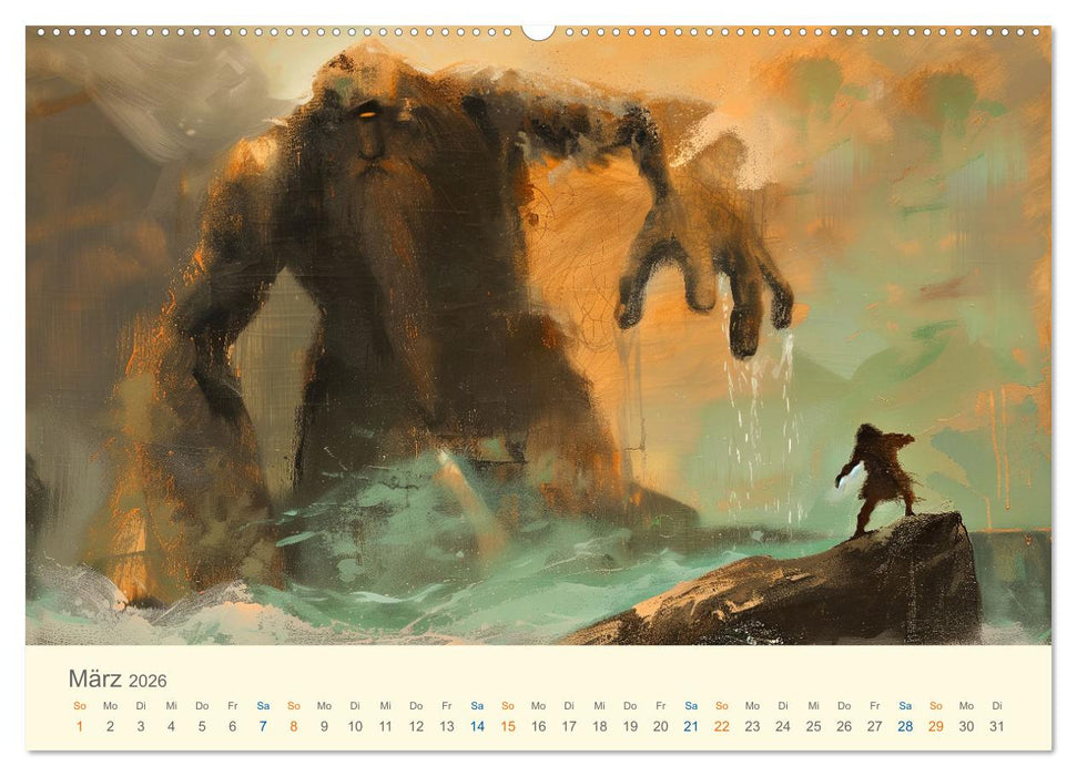 Helden der Weltliteratur (CALVENDO Premium Wandkalender 2026)