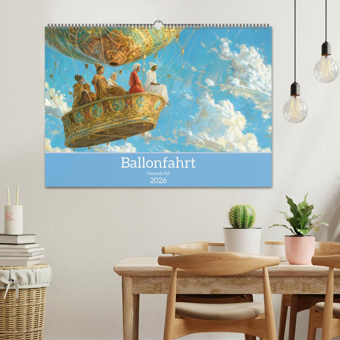 Ballonfahrt - Fantasie Stil (CALVENDO Wandkalender 2026)