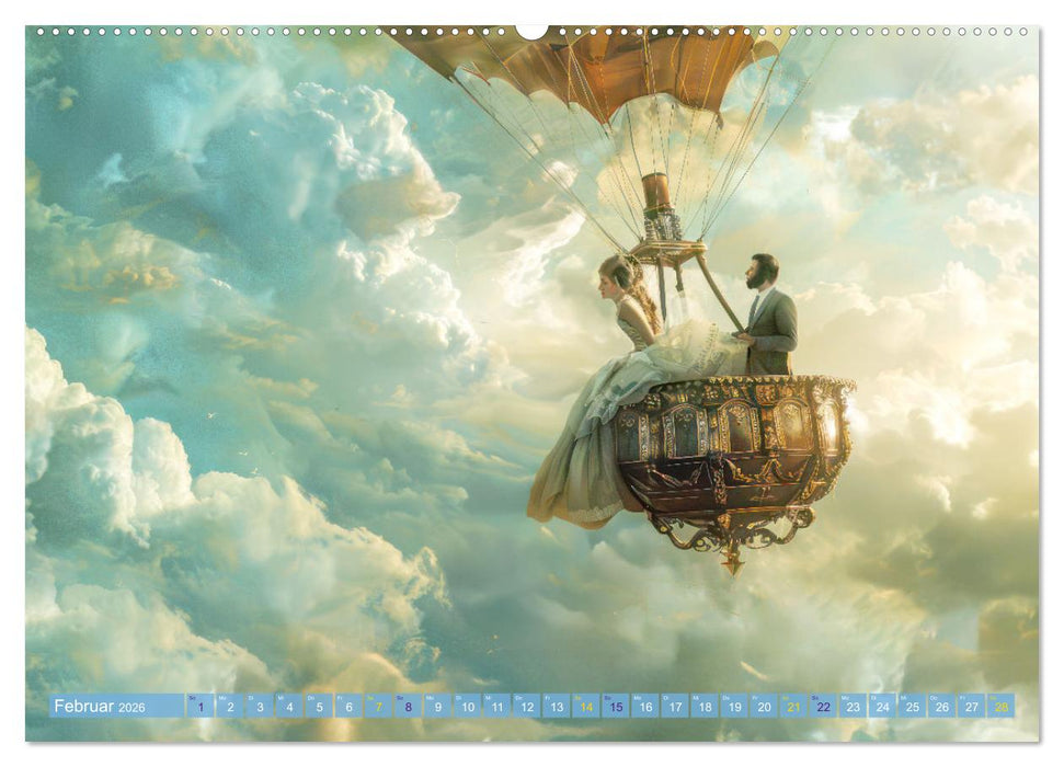 Ballonfahrt - Fantasie Stil (CALVENDO Wandkalender 2026)