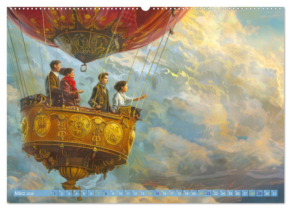 Ballonfahrt - Fantasie Stil (CALVENDO Wandkalender 2026)