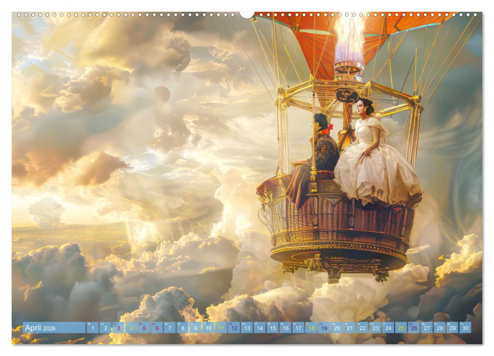 Ballonfahrt - Fantasie Stil (CALVENDO Wandkalender 2026)