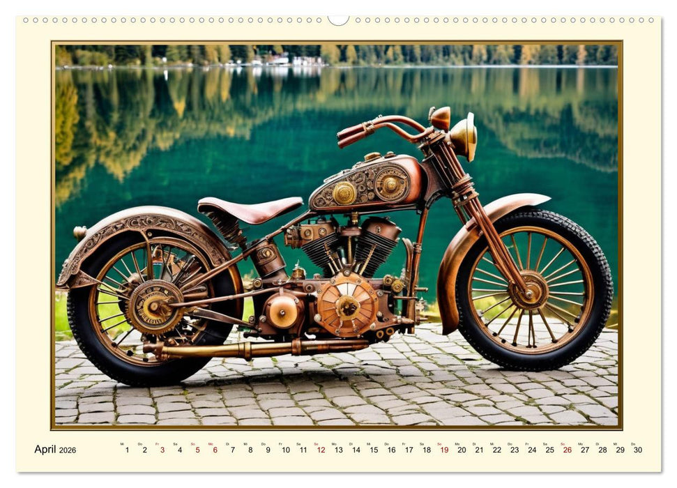 Motorräder im Steampunk-Style (CALVENDO Wandkalender 2026)