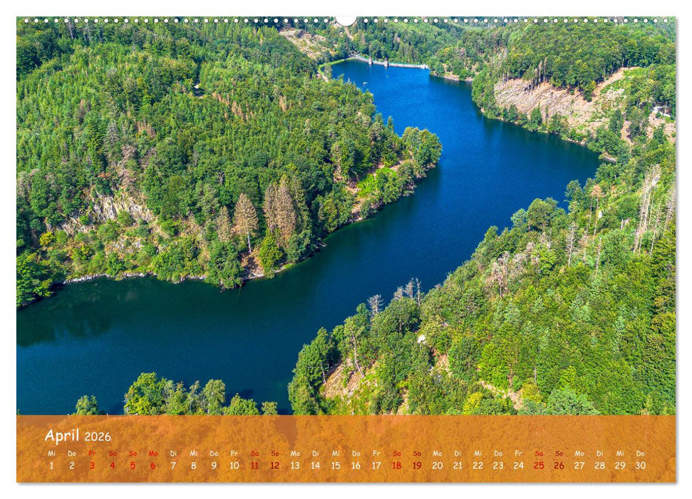 Talsperren der Wupper und ihrer Nebenflüsse aus der Vogelperspektive (CALVENDO Premium Wandkalender 2026)