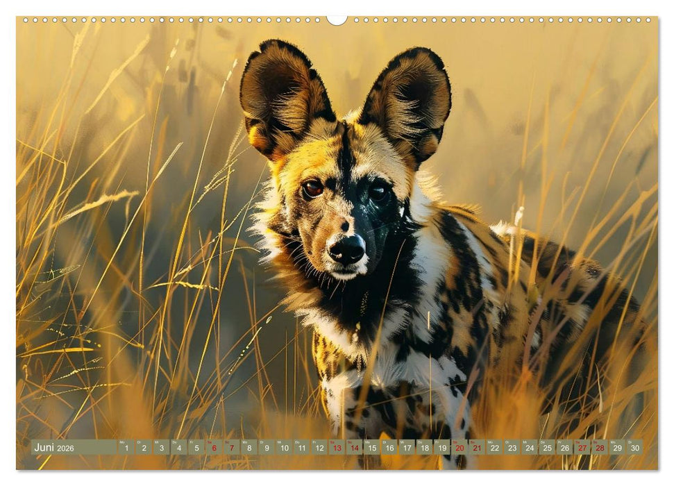 Die wilden Hunde (CALVENDO Premium Wandkalender 2026)