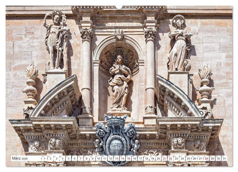 Sizilien - Spätbarocke Pracht im Val di Noto (CALVENDO Wandkalender 2026)