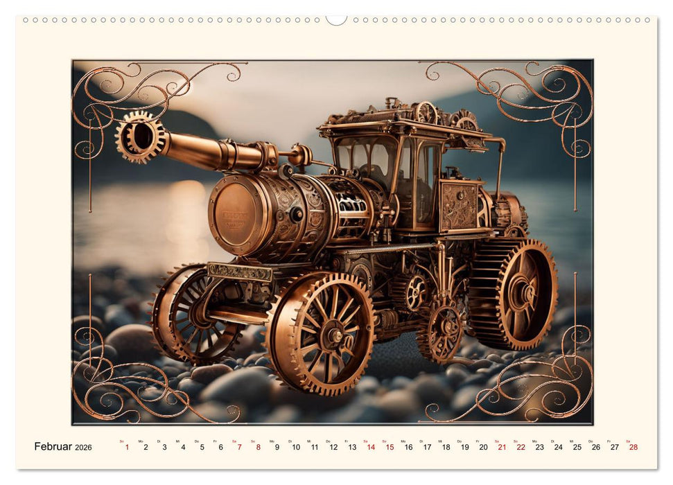 Steampunk Traktoren (CALVENDO Premium Wandkalender 2026)