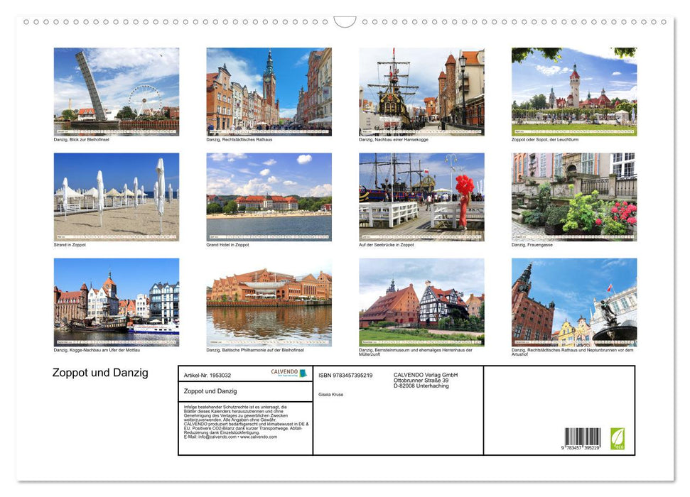 Zoppot und Danzig (CALVENDO Wandkalender 2026)