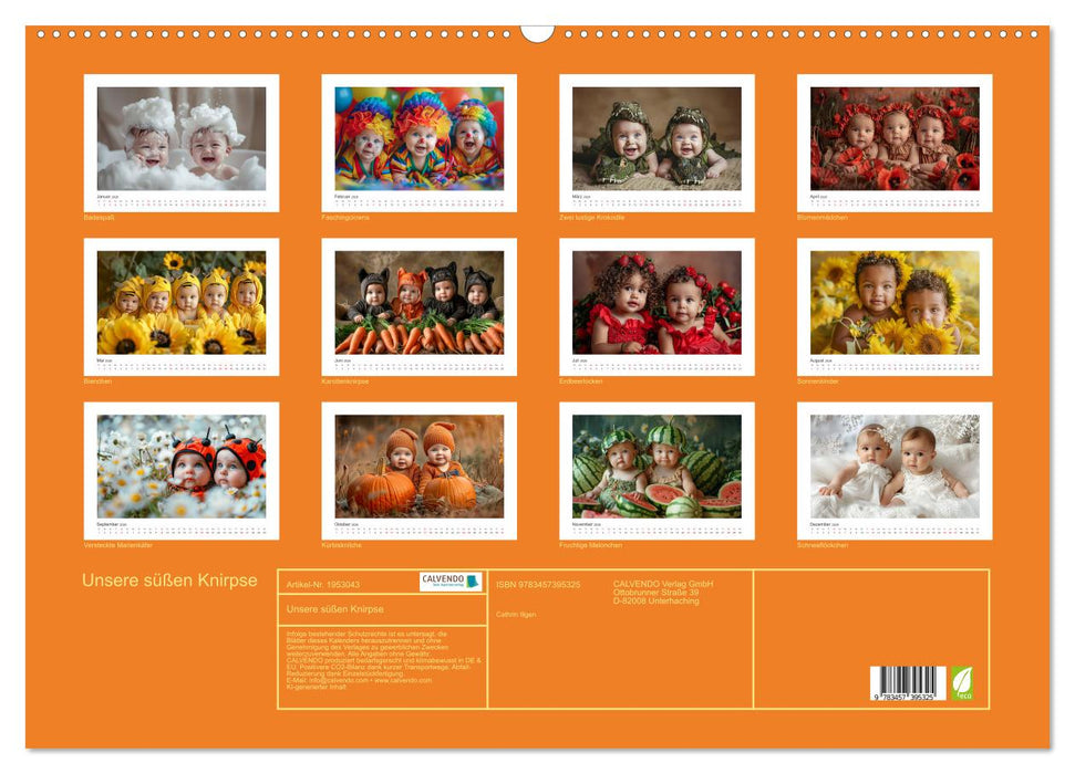Unsere süßen Knirpse (CALVENDO Wandkalender 2026)