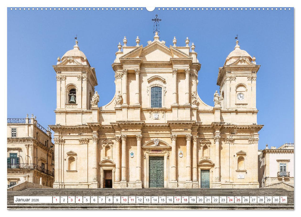 Sizilien - Spätbarocke Pracht im Val di Noto (CALVENDO Premium Wandkalender 2026)