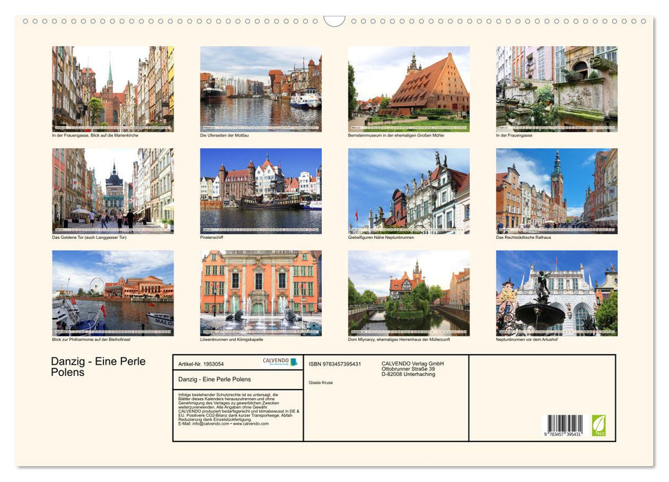 Danzig - Eine Perle Polens (CALVENDO Wandkalender 2026)