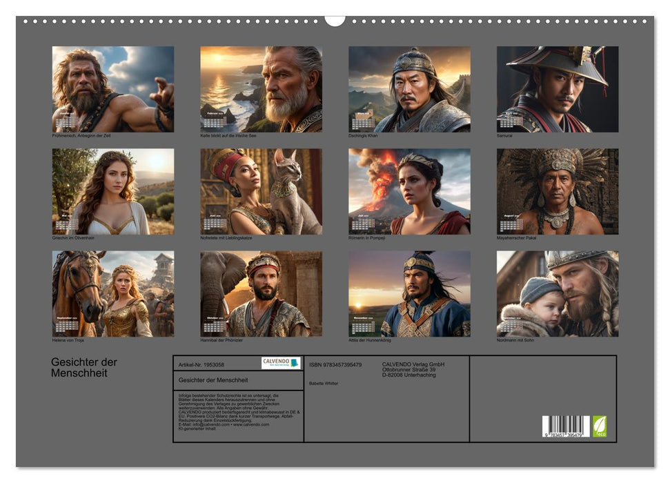 Gesichter der Menschheit (CALVENDO Wandkalender 2026)
