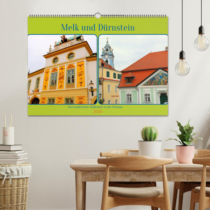 Melk und Dürnstein, zwei malerische Städtchen in der Wachau (CALVENDO Wandkalender 2026)