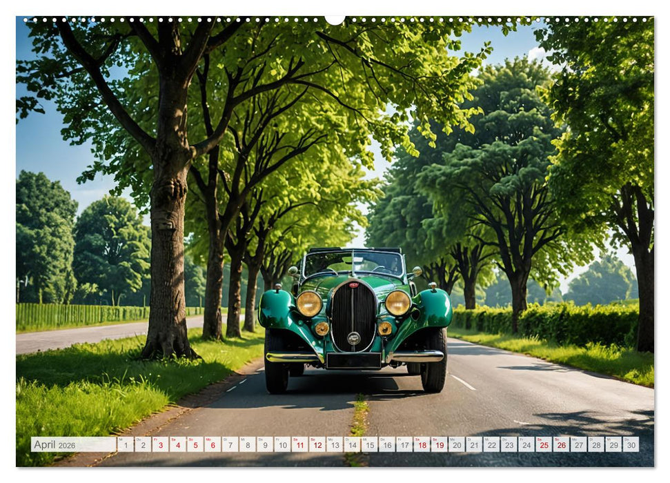 Virtual Classic Cars (CALVENDO Wandkalender 2026)