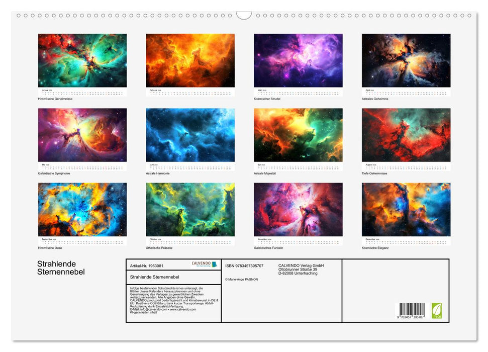 Strahlende Sternennebel (CALVENDO Wandkalender 2026)