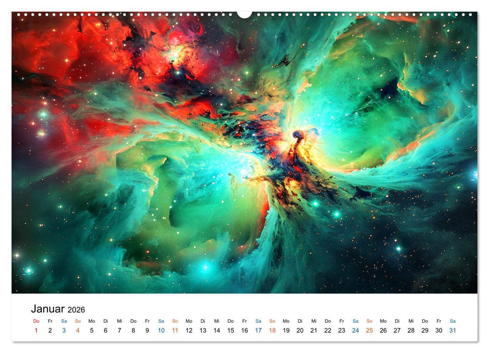 Strahlende Sternennebel (CALVENDO Wandkalender 2026)
