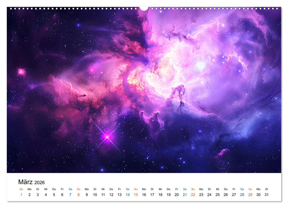 Strahlende Sternennebel (CALVENDO Wandkalender 2026)