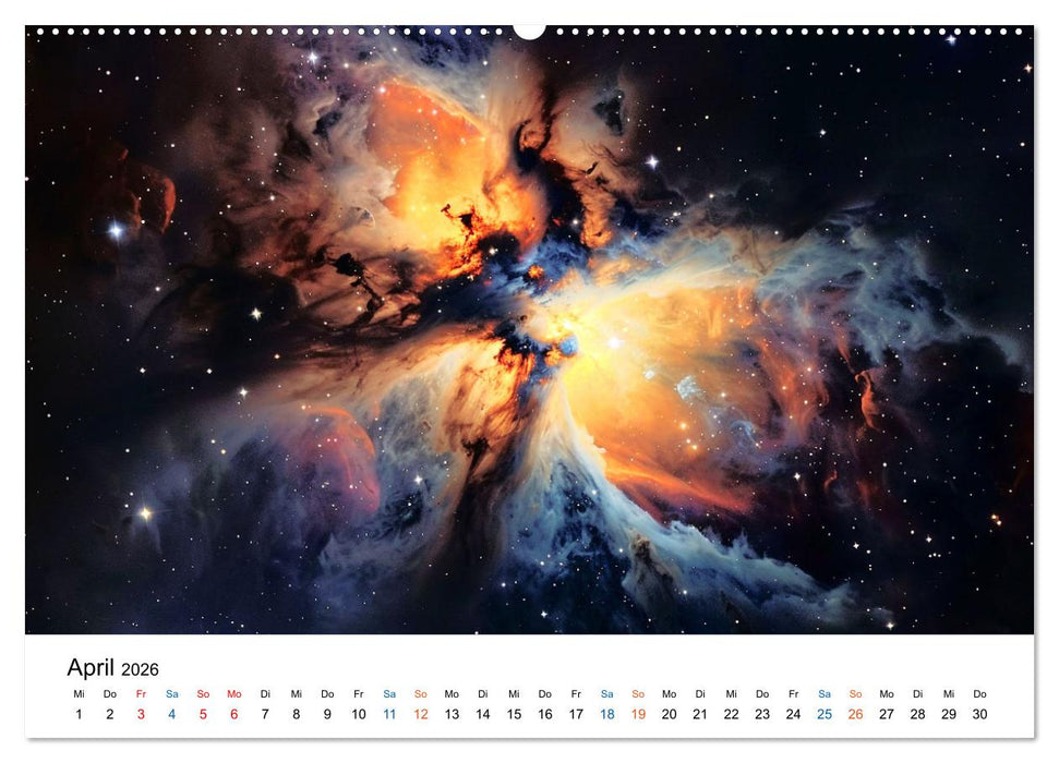 Strahlende Sternennebel (CALVENDO Wandkalender 2026)